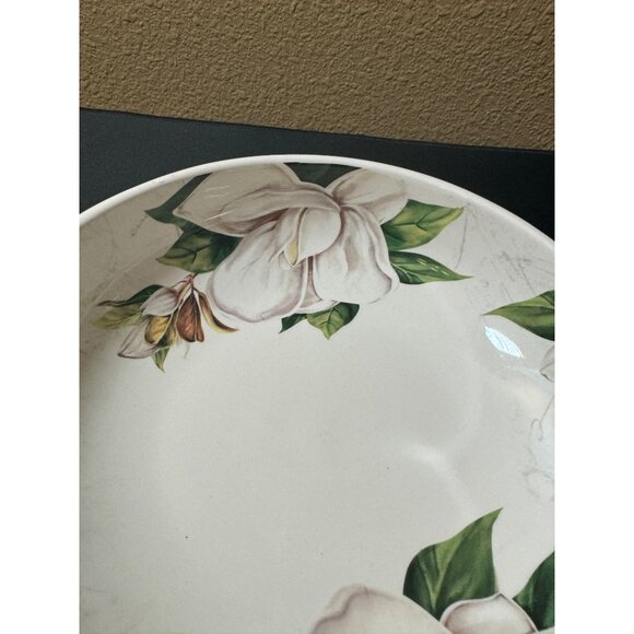 Magnolia Ironstone Bowl 10" Hand-Painted By Pier1 Imports - Picture 3 of 8